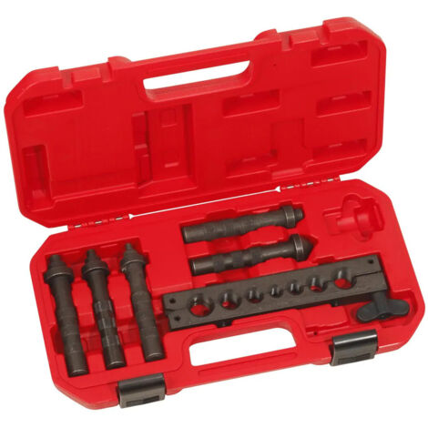 Virax – Appareil à battre les collets matrice pour tube Ø 6-14 mm – Alésages chanfreinés à 90° – Outils phosphatés – Coffret plastique inclus