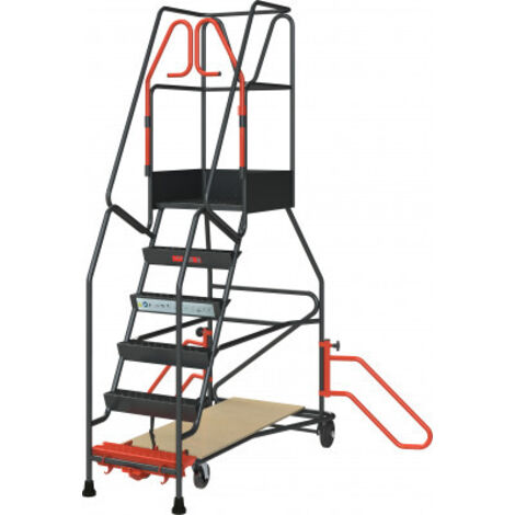 Escabeau de rayonnage 6 marches à immobilisation automatique 150 kg - FIMM - 830008811 (1/5)