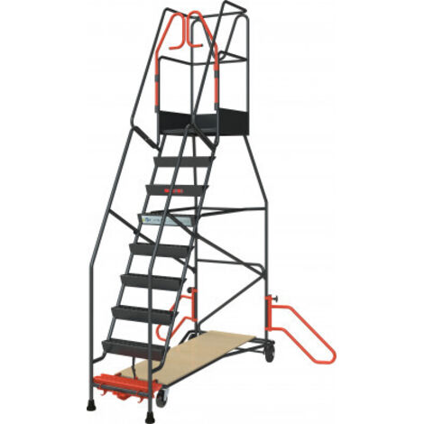 Escabeau de rayonnage 9 marches à immobilisation automatique 150 kg - FIMM - 830008814 (1/5)
