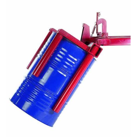 Fimm - Manipulateur de fût pivotant charge 300 kg métallique 220 L coloris rouge (1/5)