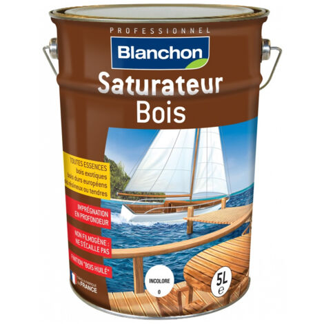Blanchon – Saturateur bois 5L – Finition mat pour bois durs et exotiques – Protection durable pour terrasses et mobilier de jardin