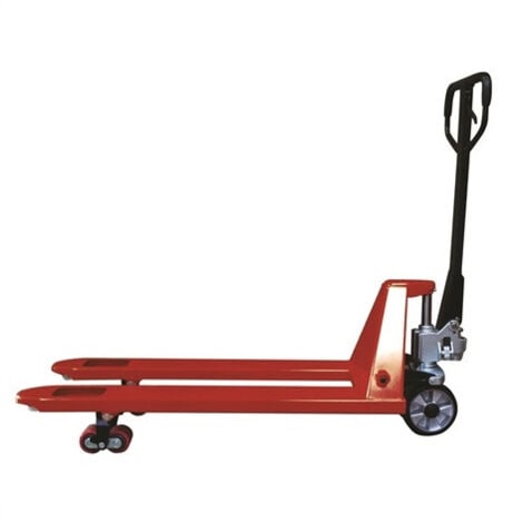 Transpalette manuel premium Stockman AC25CBV couleur rouge capacité 2500kg 1150x540mm