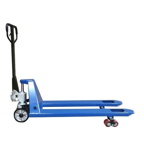 Transpalette manuel premium Stockman AC25CBV couleur bleu capacité 2500kg 1150x540mm