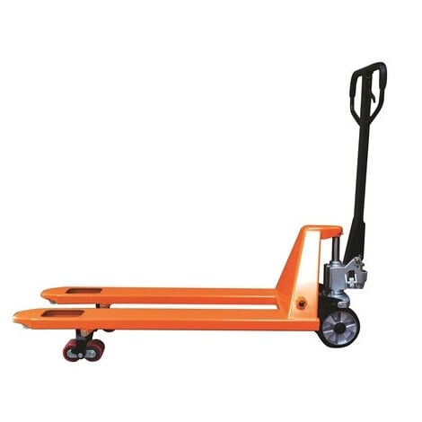 Transpalette manuel premium Stockman AC25CBV couleur orange capacité 2500kg 1150x540mm