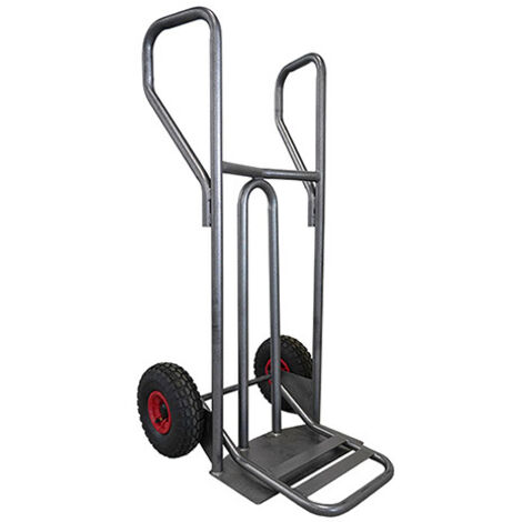 Diable pelle rabattable - Roues caoutchouc bleu non tachant 250mm - 400kg - DVPF400-RSB-BR (1/5)