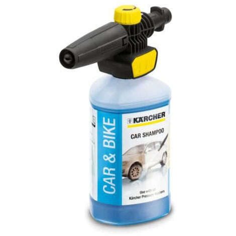 Kärcher – Canon à mousse Connect'n'clean – Accessoire pour nettoyeur haute pression – Bidon de 1L de shampoing auto 3 en 1 – Pour nettoyage efficace