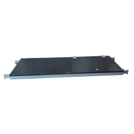 Hailo – Plateforme échafaudage 130x45cm – Trappe d'accès 90° – Fabrication française – Matériaux écoresponsables FSC® – Charge maximale élevée