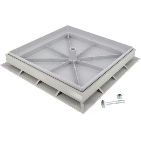 Nicoll – Cadre et coffrage pour regard 300x300mm – Ensemble 2 pièces en PVC – Compatible avec tampons béton – Installation facile avec cadre cornière