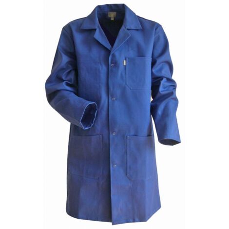 LMA – Blouse professionnelle taille 7 en coton sergé 245 g/m² – Bleu bugatti – 4 poches pour outils et accessoires – Confort et durabilité
