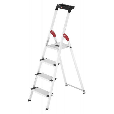 [JAMAIS UTILISÉ] Hailo - Escabeau professionnel 4 marches XXL alu Ht d'accès 284 cm - ProfiStep XXL (1/5)