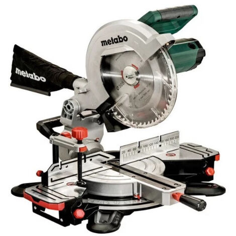 Metabo – Scie à onglets 1600W – Lame 305x30 mm – Profondeur de coupe 102 mm – Vitesse 3700 tr/min – Pour bois dur et teck
