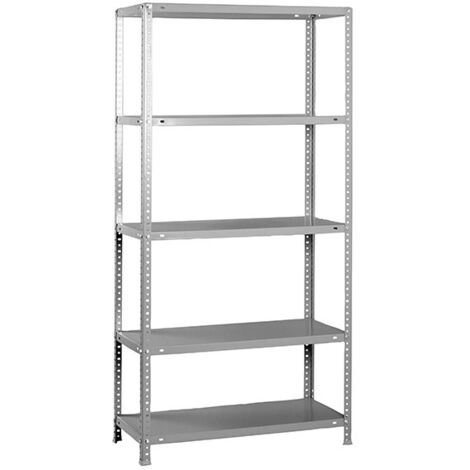 SimonRack Étagère Rangement, 1800x900x500 mm, 5 Niveaux, 100 kg Capacité de Charge et Point de Flexion, Métal , Étagère Garage, Gris - Comfort