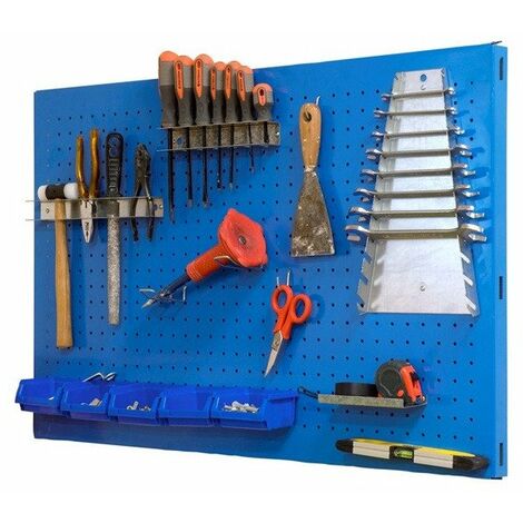 Simon Rack - Panneau mural de rangement 1200x400mm Bleu - PANELCLICK 1200x400