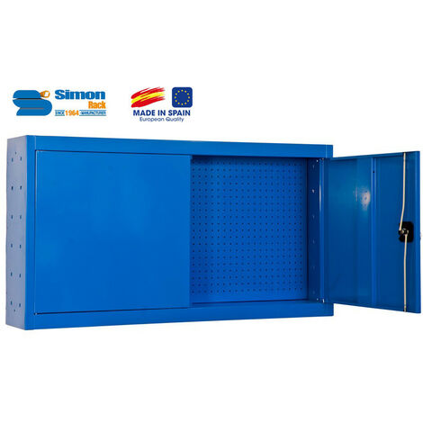Simon Rack - Armoire de rangement murale 675x900x275mm Bleu - CABINET TOOLS PANNEL 900