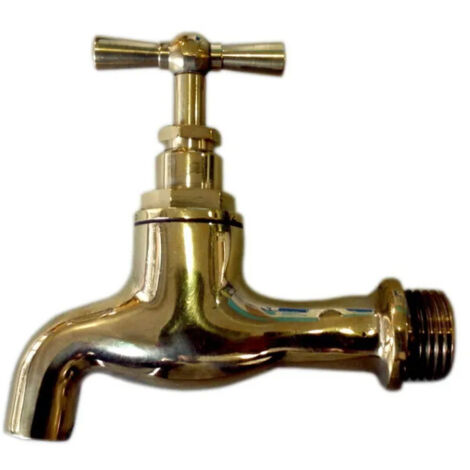 Watts – Robinet de puisage mâle 1/2' NF – Bec lisse en laiton poli – Pour fontaines et arrosage – Diamètre 15x21 mm