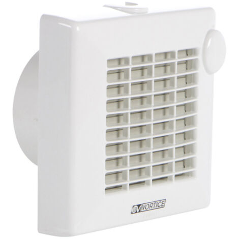 Vortice – Extracteur hélicoïde 100 mm 12 VAC – Débit d'air 90 m³/h – Façade en plastique ABS résistant UV – Installation murale ou plafond