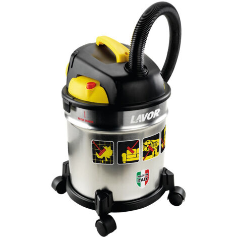 Aspirateur Lavor VAC 20 S 1000W – Réservoir acier 20L – Dépression 180 mbar – Débit d'air 30 l/s – Fonction soufflage - VAC 20 S