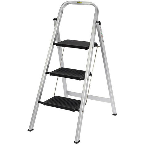 Centaure – Marchepied aluminium ultra plat 3 marches – Hauteur d'accès 2,7m – Large marches antidémolissantes – Charge maximale 150kg