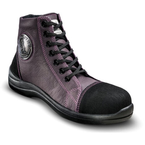Chaussure de sécurité Lemaitre LIBERTY HAUT PRUNE S3 pointure 38 pour femme semelle antistatique