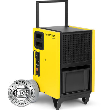 Trotec – Déshumidificateur à condensation 40 L/24h – Débit d'air 580 m³/h – Niveau sonore 52 dB(A) – Pour chantiers professionnels