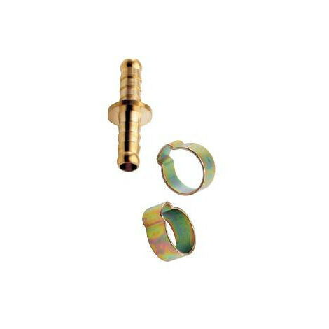 Mecafer – Jonction double tuyau 8x13 mm – Raccord pour compresseur avec colliers – Installation facile et sécurisée pour plomberie (1/2)