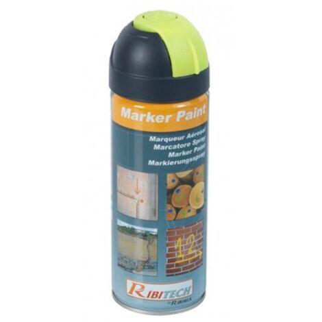 Ribiland - Marqueur jaune fluo en spray 400ml MARKER PAINT - PRSMARJ (1/2)