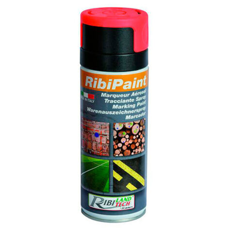 Ribiland - Marqueur rouge fluo en spray 400ml MARKER PAINT - PRSMARR (1/2)
