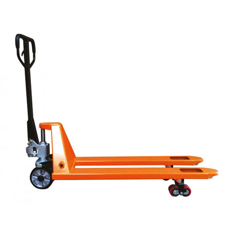 Transpalette manuel 2500 kg – Longueur fourches 1150 mm – Châssis tôle 3 mm – Roues caoutchouc – Timon ergonomique