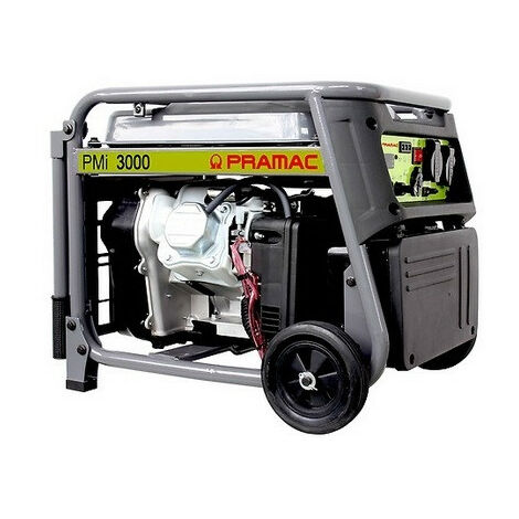 Pramac – Groupe électrogène inverter 3000W silencieux – Moteur essence 4 temps 207cc – Autonomie 6h – Niveau sonore 68dB – Kit brouette inclus