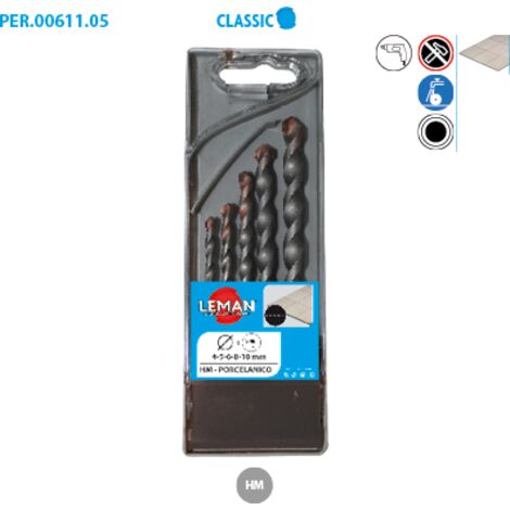 Leman - Coffret 5 Forets Carrelage Diam4/5/6/8/10mm (1/2)