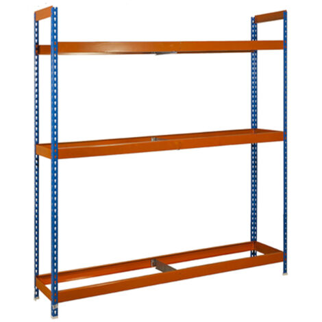Simonrack – Étagère de rangement en métal 3 niveaux 200x150x45cm – Montage sans vis – Capacité 900kg – Pour stockage de pneus et outils lourds