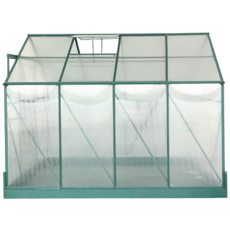 HABRITA Serre de jardin en aluminium - 7,44 m² - Protection et isolation optimales (1/5)