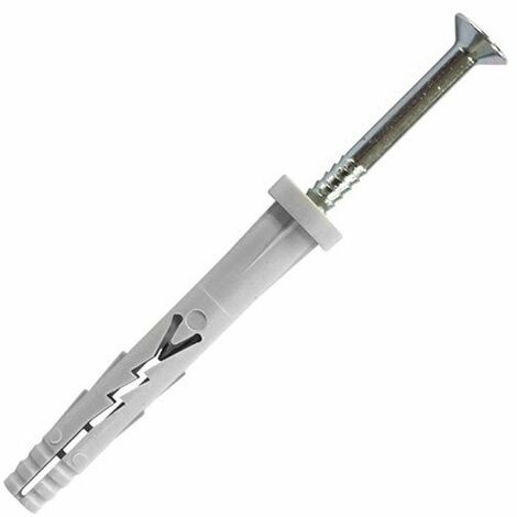 Scell-It – Cheville à frapper nylon 8mm x 45mm – 50 pièces pour béton et maçonnerie – Prémontées avec clou fileté – YZP8045