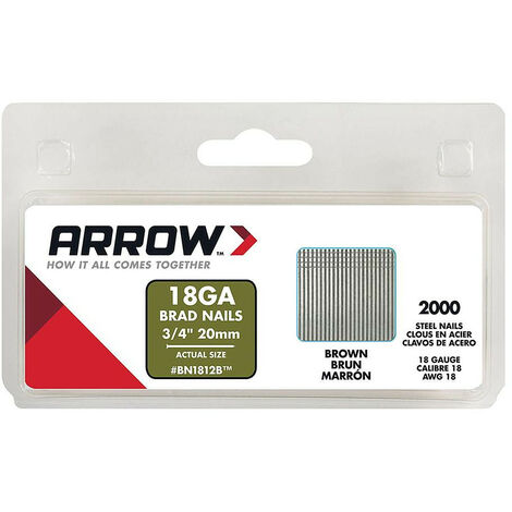Arrow - Boîte de 2000 pointes à tête pour agrafeuse pneumatique 20 mm (1/3)