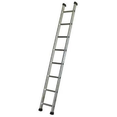 Escalux – Échelle simple aluminium 10 marches 3,73 m – Charge maximale 150 kg – Montants robustes pour sécurité – Norme NF EN 131