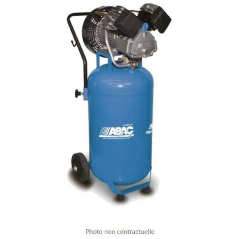Abac – Compresseur d’air 3CV 50 litres 2,2kW 10 bars – Bi-cylindrique mono-étagé – Débit 20,1 m³/h – Pour chantiers mobiles - PRO 3 CV