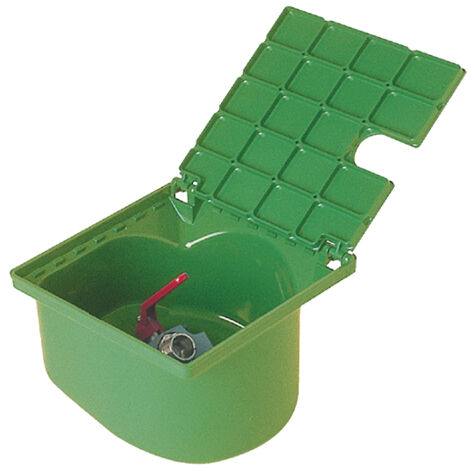 Nicoll – Bouche d'arrosage BAC227 en PVC anti-UV – 20 x 20 cm – Robinet mâle 3/4'' – Installation facile pour jardins et parcs