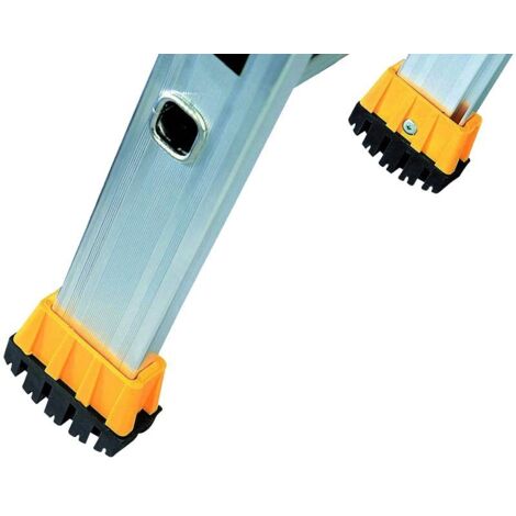 Centaure – Paire de patins chaussants noirs/bleus pour échelle – Bi-matière antidérapants – Compatibles avec modèles MASTER – Lot de 2