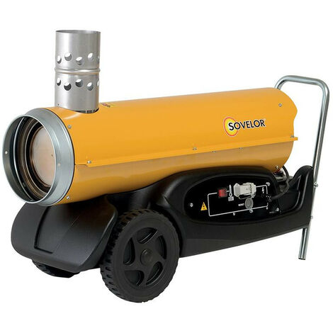 Sovelor – Chauffage mobile à air pulsé au fioul 21 kW – Débit 1850 m³/h – Évacuation gaz de combustion – HPV20 - FUEL 21 KW