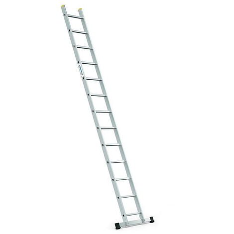 Echelle simple StablePro 13 marches en aluminium, légère et durable, hauteur de travail maximale 4,49m, garantie 5 ans, charge maximale 150kg, Hostrom