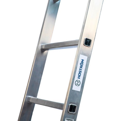 Echelle simple StablePro 7 marches en aluminium, légère et durable, hauteur de travail maximale 2,95m, garantie 5 ans, charge maximale 150kg, Hostrom