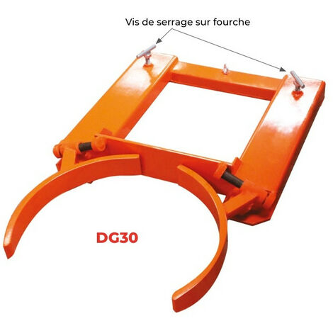 Stockman - Pince porte-fûts métallique 440kg 220l ajustable - DG30