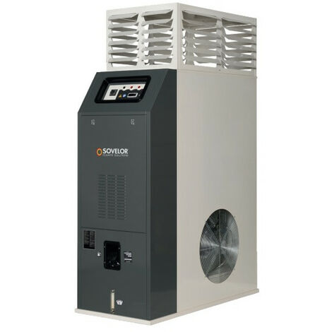 Sovelor – Chauffage fixe au fuel 27,55kW pour chantiers – Débit d'air 2700m3/h – Brûleur électronique – F30