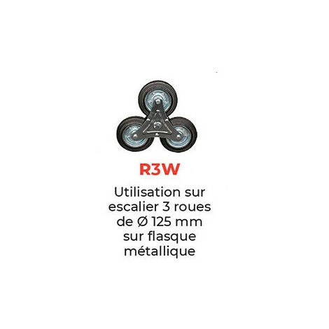 Diable aluminium trois roues monte-escalier 150 kg STOCKMAN