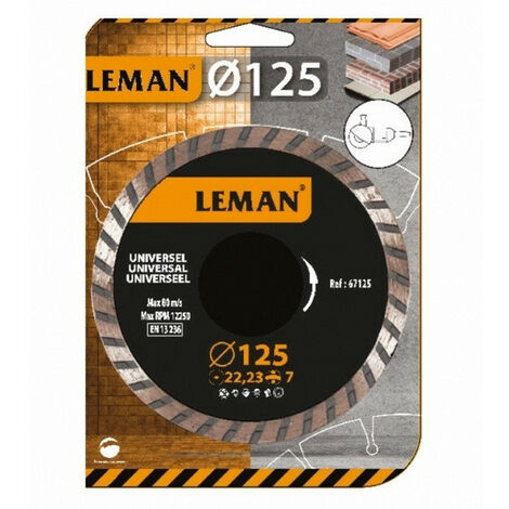 Leman - Disque Diamant Jante Continue Universel 230x22.23 Ht 7
