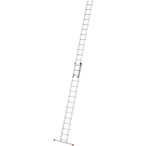 Hailo – Échelle coulissante à main 2x15 échelons aluminium 7,6m/8,4m – Antidérapante – Poids léger 18,4 kg – Charge max 150 kg