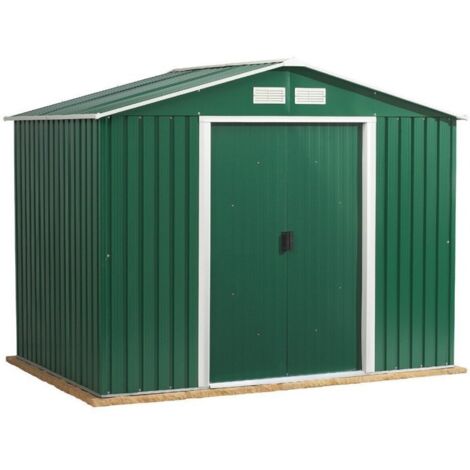 Duramax - Abri de jardin en métal vert pin 4,75 m2 - DUVP86PR (1/4)