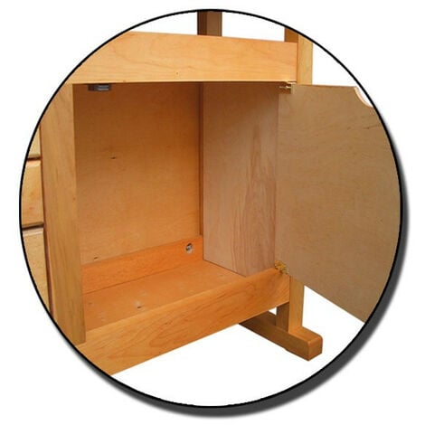 Etabli de menuisier en bois OUTIFRANCE avec 2 portes et 4 tiroirs, 200 cm