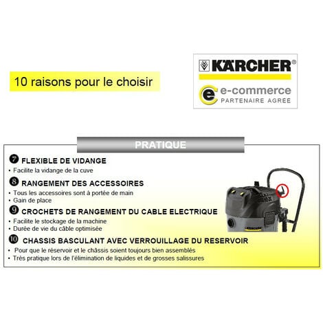 Karcher – Aspirateur eau et poussières 70L 2400W – NT 70/2