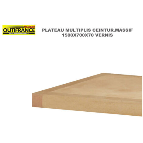 Outifrance – Plateau en bois multiplis 1,50m – Établi modulable – Résistant et indéformable – Idéal pour professionnels – Dimensions 1500 x 700 x 70 mm